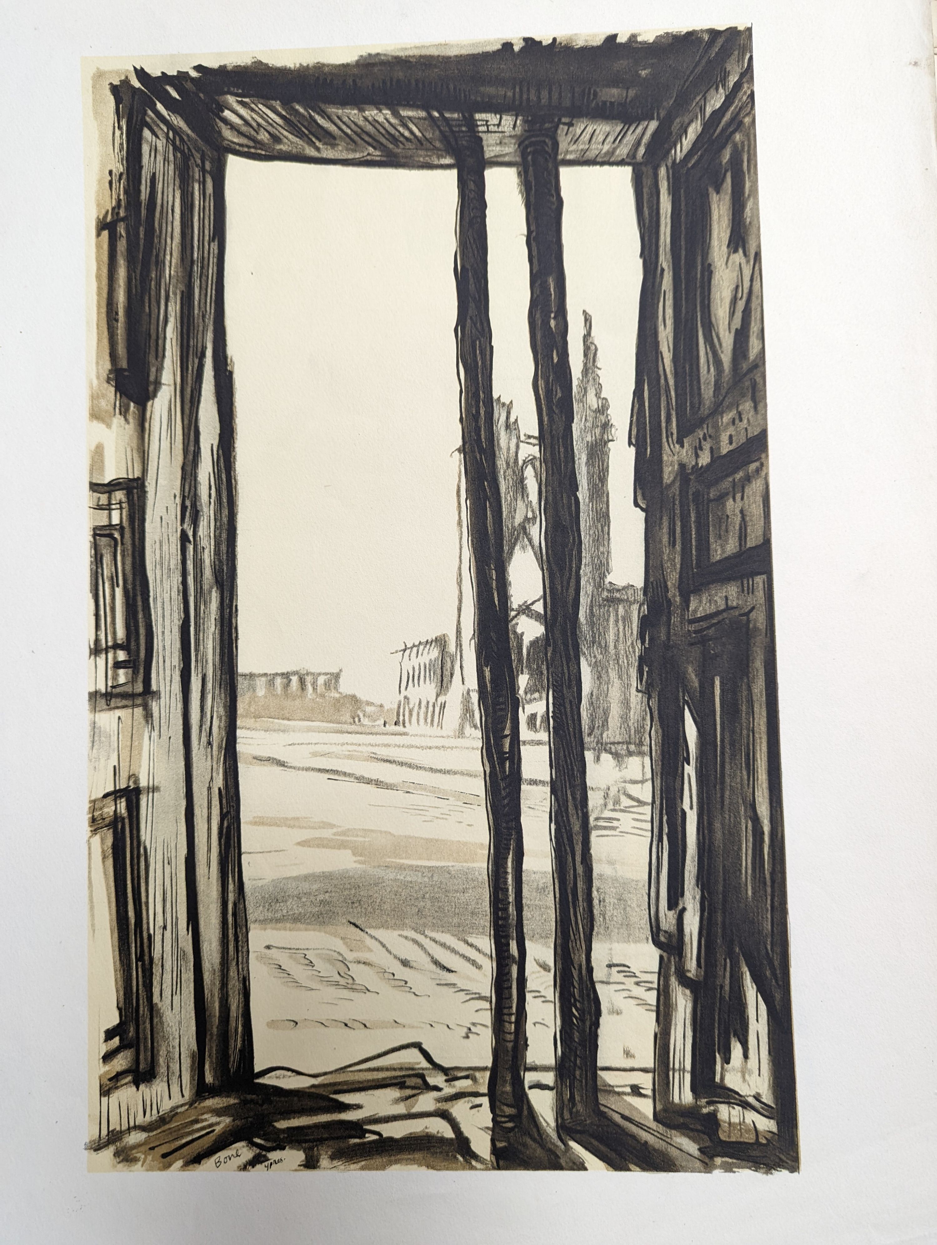 After Muirhead Bone, twenty colour prints, Scenes from the Great War, overall 40 x 52cm